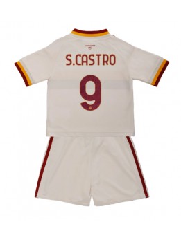 Otroški Nogometna dresi replika AS Roma Santiago Castro #9 Gostujoči 2026-27 Kratek rokav (+ hlače)